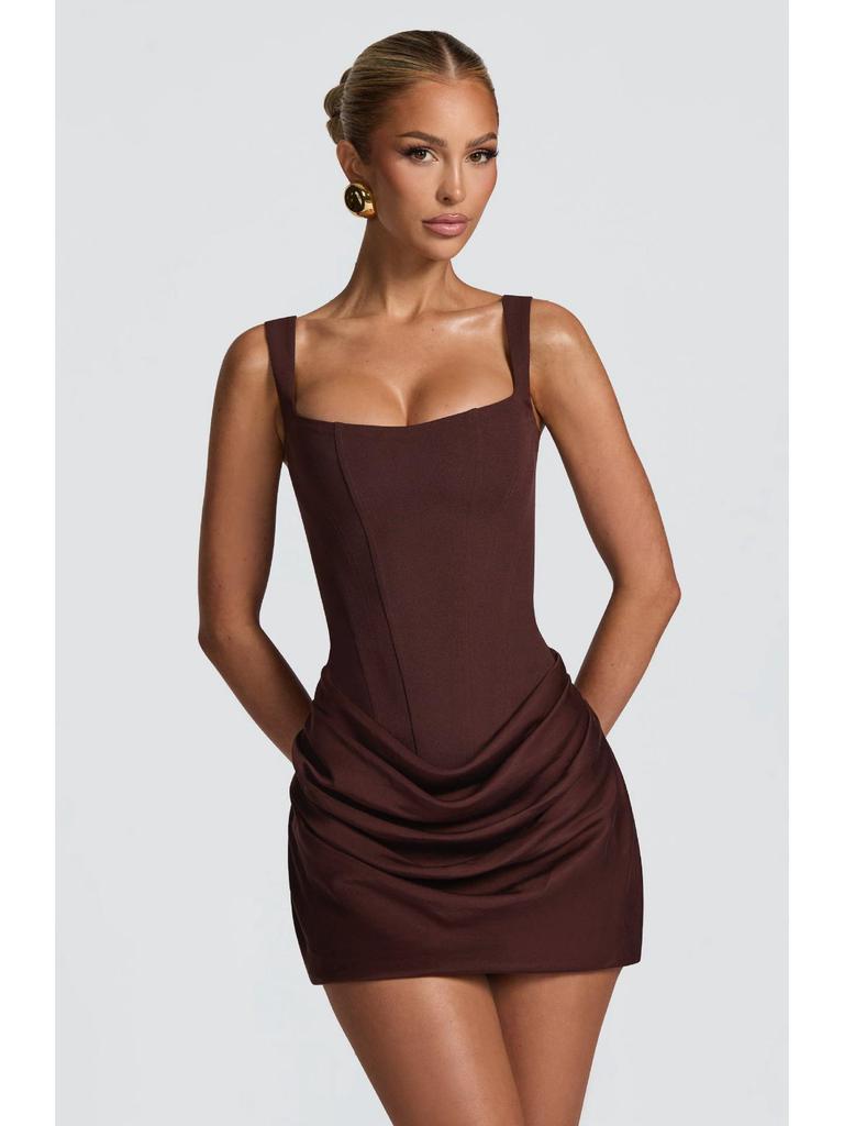 2026 Frühling/Sommer Damen Elegantes Faltenkleid mit Taillenbetonung