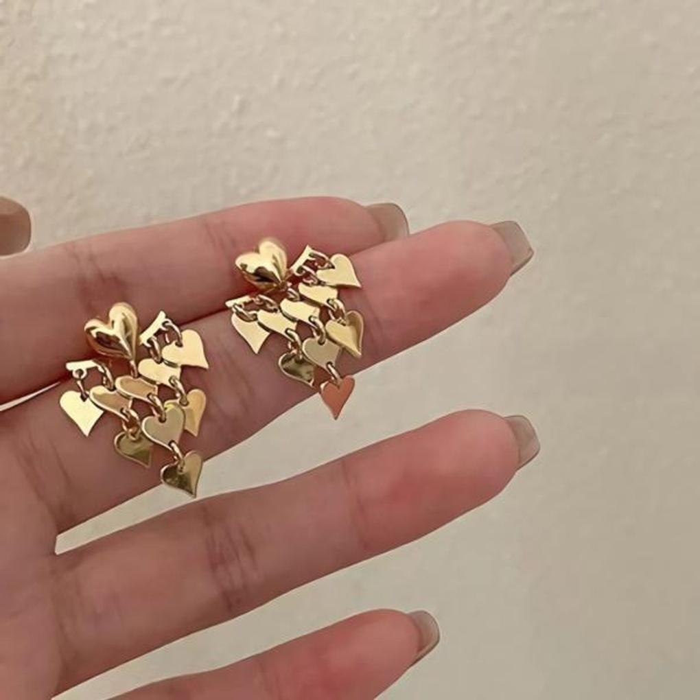 Women's Accessories Golden Time Heart Drop Earrings