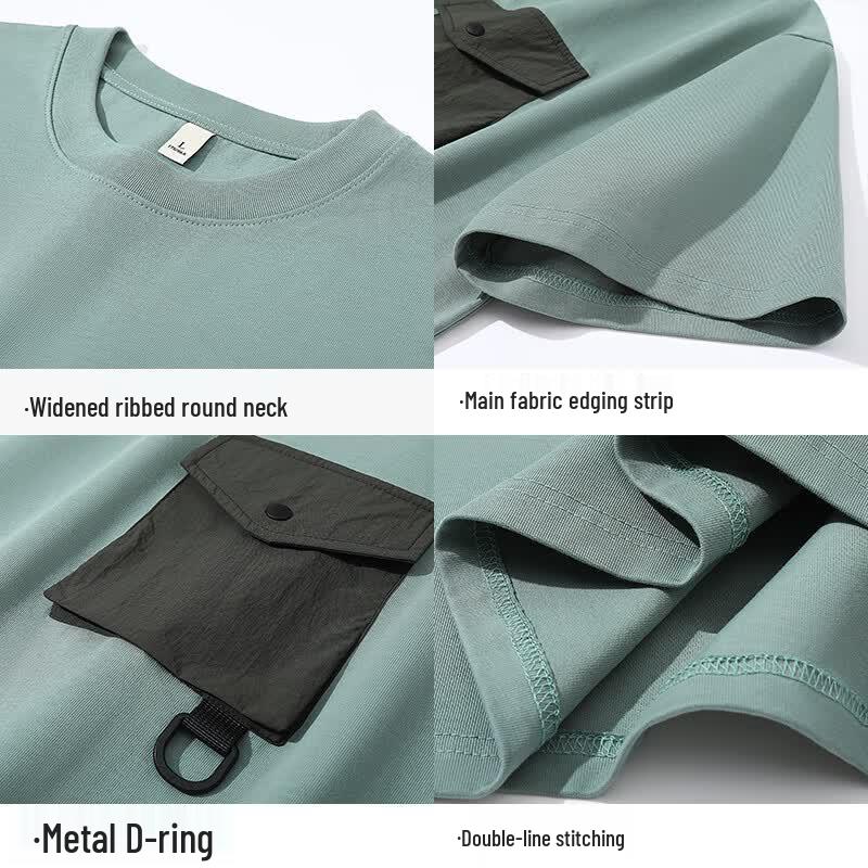 TonLion Men's 100% Cotton Heavyweight Short Sleeve T-Shirt