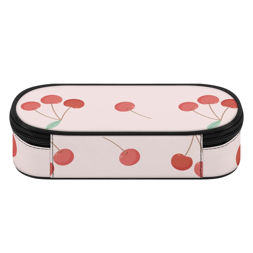 Pencil Case 300D Polyester Large Storage Space Smooth Zipper with Mesh Pocket Removable Divider and Pen Slots for Daily School Use