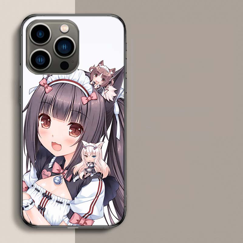 Chocola Nekopara Phone Case For Iphone 17 Air 15 Pro 14 Plus 16 Pro Max 12 13 Mini 11 16E X XS Cover Cute Fundas