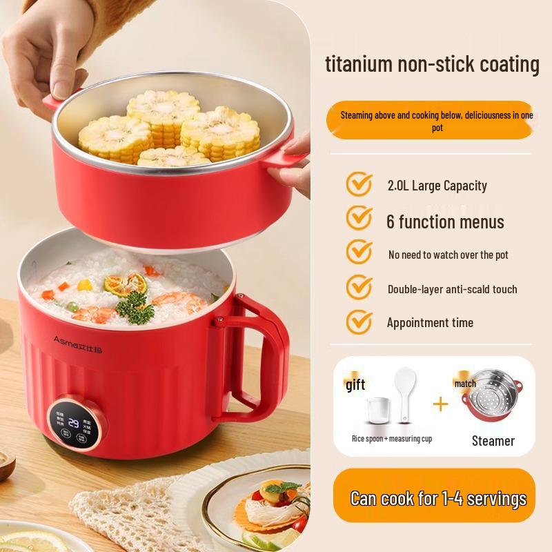 Asma Multi-Functional Electric Cooking Pot - Compact Rice Cooker with Warm Setting for Home, Office, or Dorm Use