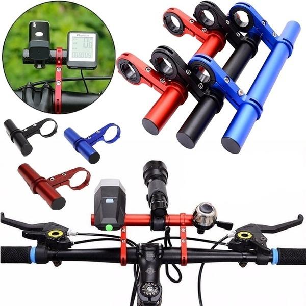 10/20/30 CENTIMETRI Staffa di Estensione Della Bici Singolo/Doppio Mountain Bike Manubrio Extender Tachimetro Torcia Della Bicicletta Supporto Della Lampada supporto