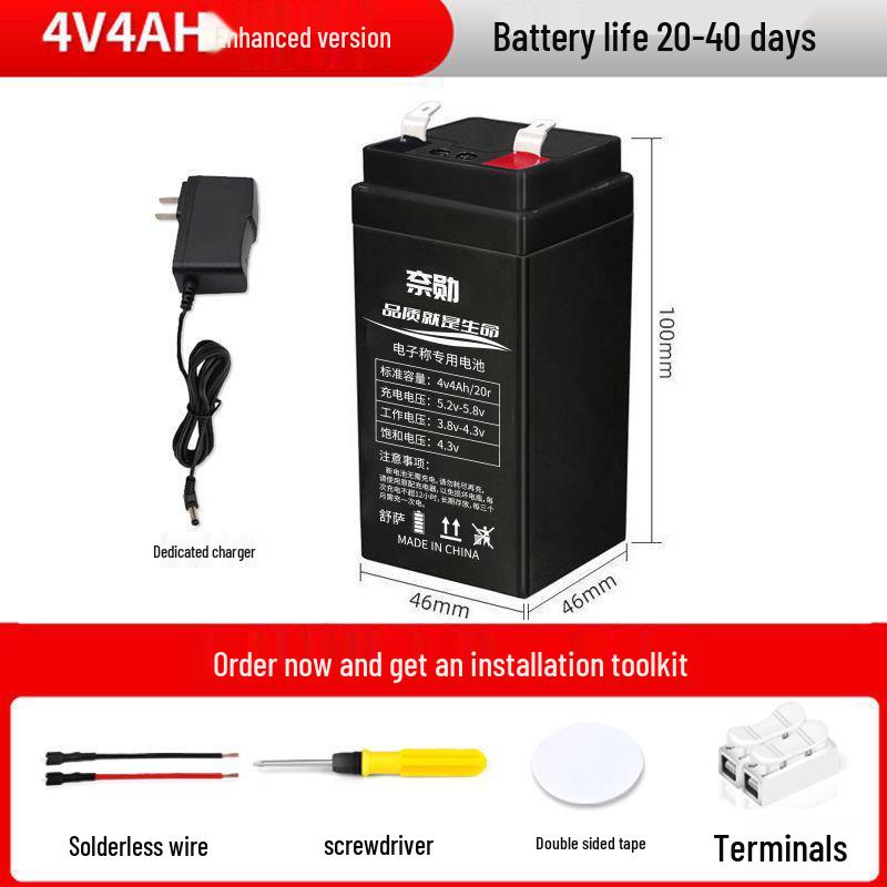 Maintenance-Free 4V4AH Lithium Lead-Acid Battery for Electronic Platform Weighing Scales
