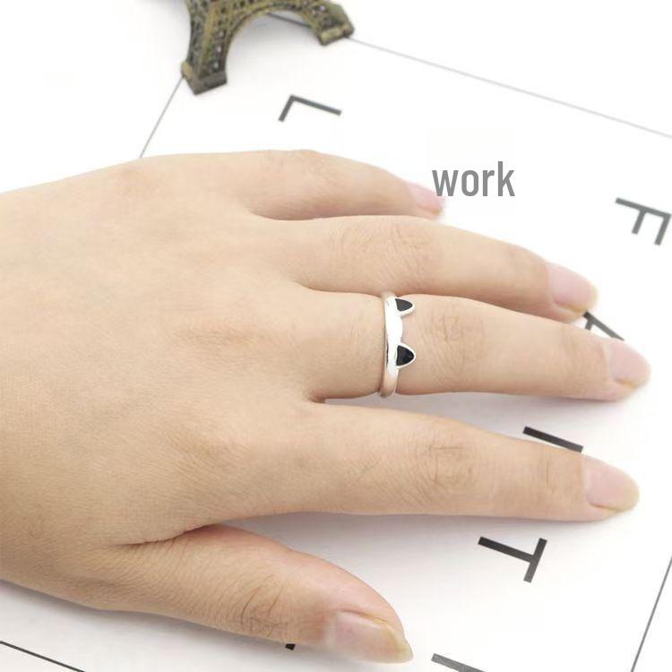 Adorable Cat Paw & Ear Adjustable Ring - Cute Japanese & Korean Fashion