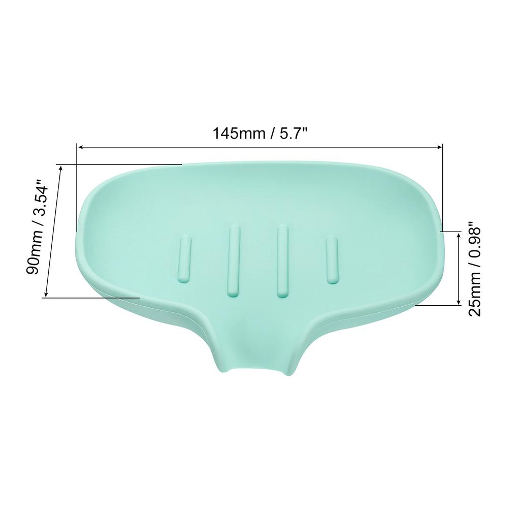 Silicone Draining Soap Pad Soap Shelf Anti Slip Pad Free Punch Soap Box for Bathtub Bathroom Accessories Kitchen Sink 1/2/4pcs