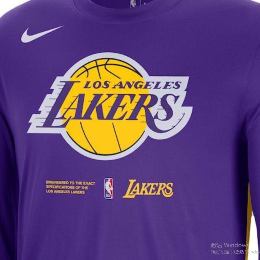 Nike Nba Los Angeles Lakers Dri Fit Loose Fit L/S T Shirt DN4615-504