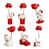 Wealth Attracting Balloon Kitten Figurine, Colorful Resin Desktop Ornament for Home and Offices Desktop Disaplay Ornament