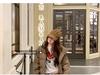 Women's Heart-Shaped Puppy Print Round Neck Long Sleeve T-shirt, Brushed for Spring, Autumn, Winter - Korean Style Fashion Base Layer.