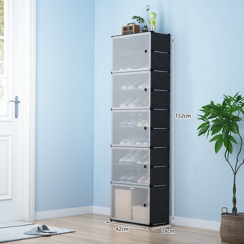 Platzsparendes Mehrschicht-Schuhregal mit Staubschutz für Wohnheime