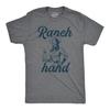 Ranch Hand T-Shirt, Funny Cowboy Shirt for Men, Horse Lover Rancher Gift