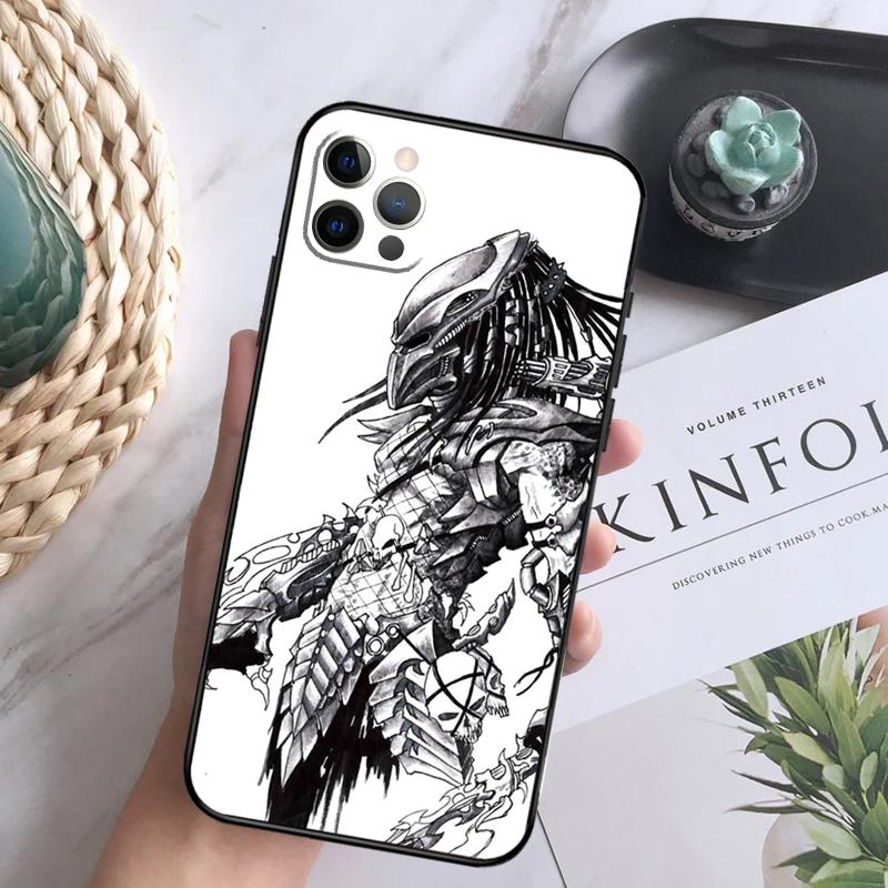 Alien Predator Phone Case For iPhone 16 15 14 13 12 11 Pro Max 12 13 Mini 7 8 16 Plus X XR XS Max Cover