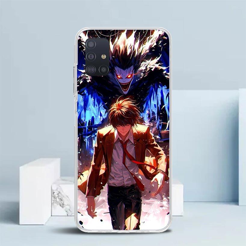 N-Note D-Death Anime Ryuk Soft Cover for Samsung Galaxy A12 A22 A32 A52 A72 A02S Phone Case Note 20 Ultra 10 S10 Plus A51 A71 A5