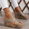 Fashion Woman Summer Shoes Sandals Wedge Sandal For Women Elegant Women's Sandals Slide Huaraches Female Women Heels Footwear
