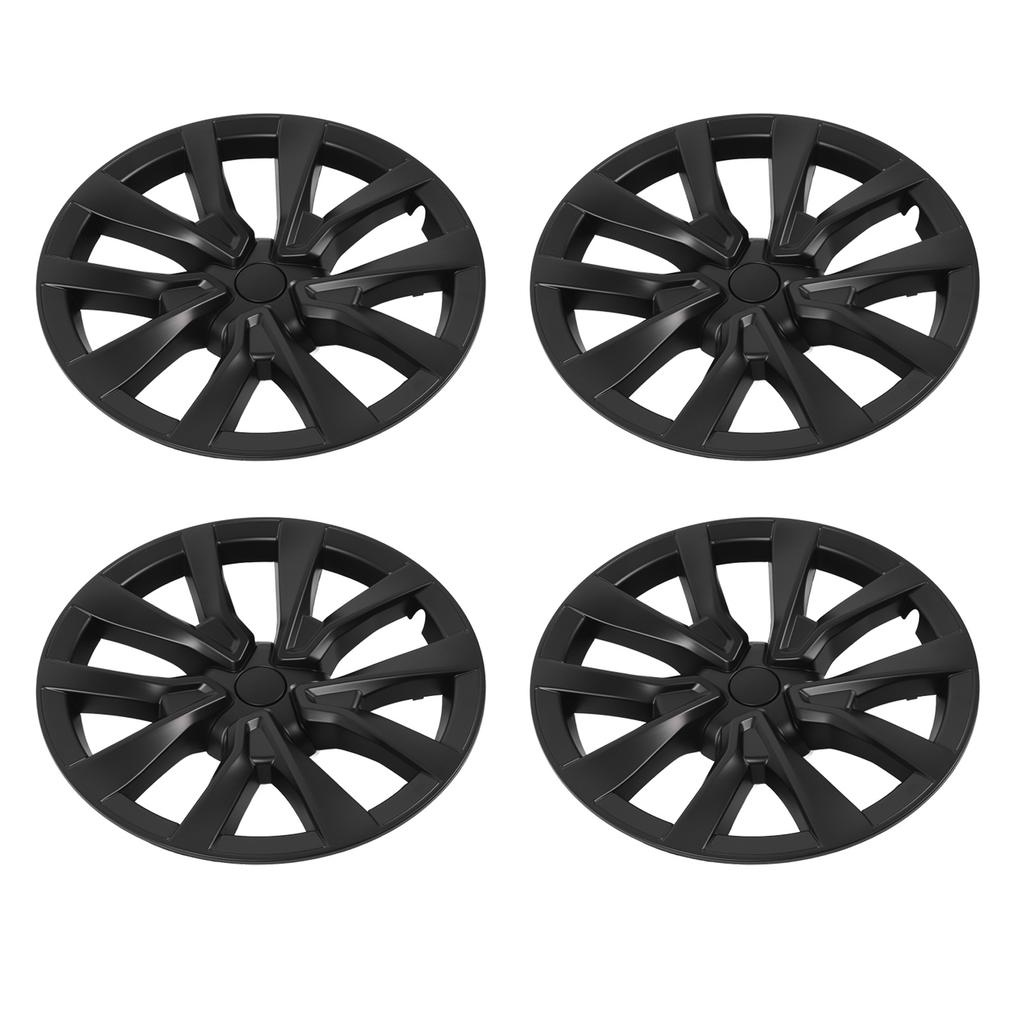 4PCS 18in Wheel Hub Cap Full Wrapping Wheel Hub Cover Trim Replacement for Tesla Model 3 2017 To 2023