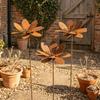 Vintage Metall Blume Pfahl Gusseisen Rustikal Pflanzen Pfähle Blumenbeet Pfahl Terrasse