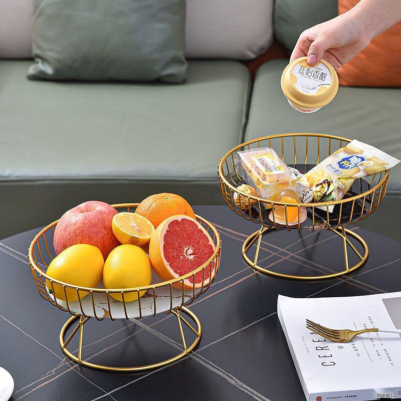 Minimalist Metal High-Foot Candy & Fruit Dish