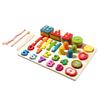 Wooden Sorting Stacking Toys Montessori Kids Shape Color Colorful Block Educational Learning Toys for Boys Girls Birthday Gift