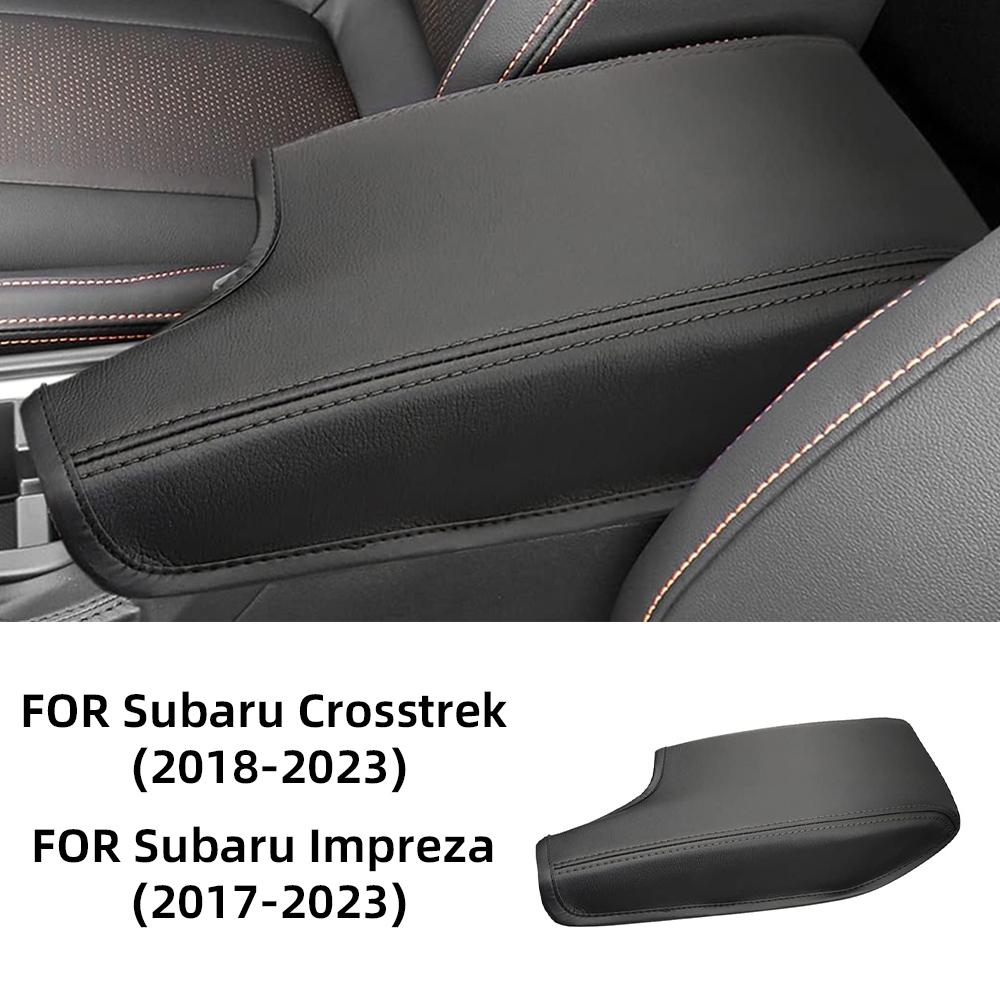Microfiber Leather Center Console Armrest Cover for Subaru Crosstrek 2017-2023 Interior Moulding