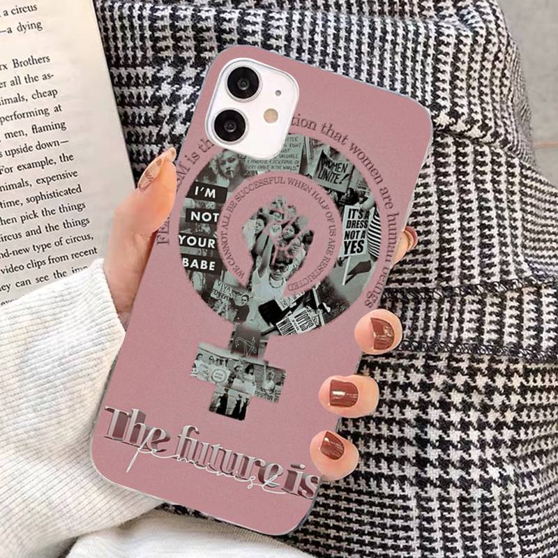 Feminist Feminism Power Girls Phone Case for Iphone 13 8 7 6S Plus X 5S SE 2020 XR 11 12 Mini Pro XS MAX
