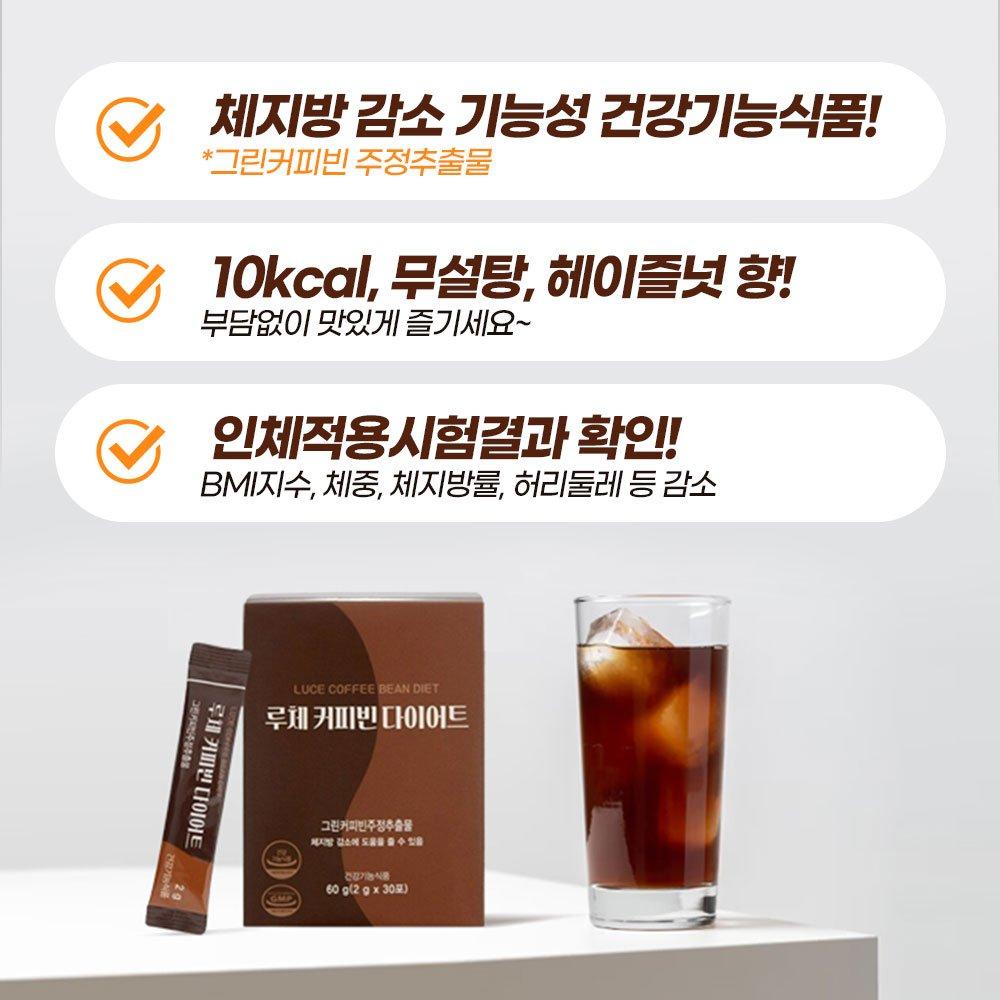 LUCHE MEDI Luce Diet Coffee Diet Supplement Food 6 Boxes Body Fat Cutting Agent Green Coffee Bean