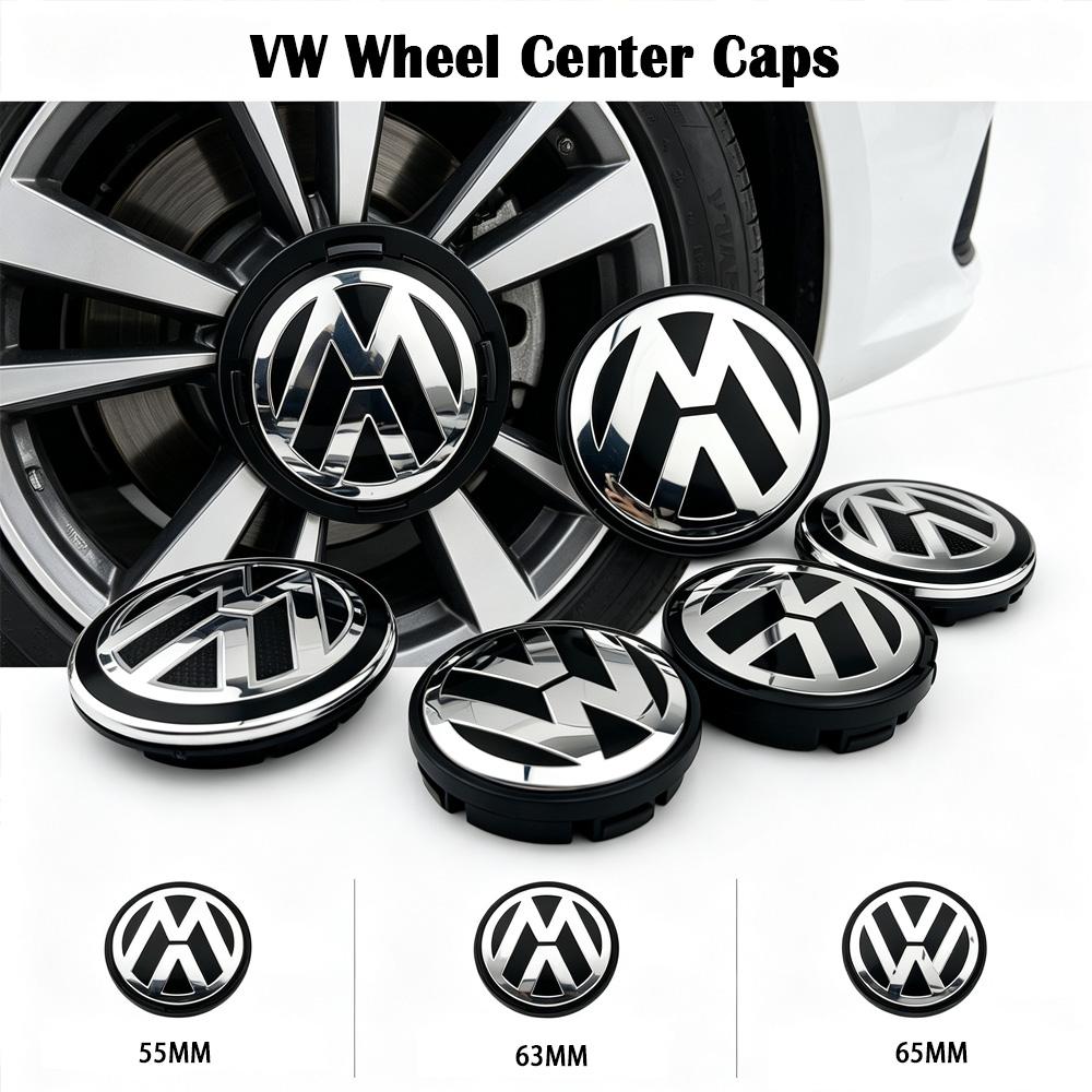 O4GT 4pcs 55mm 56mm 65mm 70mm 76mm Car Wheel Center Caps Hubcap Cover for VW Volkswagen Jetta MK5 Golf Passat styling 6N0601171