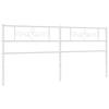 VidaXL Tête de lit métal blanc 193 cm 355353