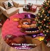 Five Nights at Freddy's Pattern Round Rug, Indoor/Outdoor Mat, for Picnic, Gameroom, Bedroom, Office, Living Room, Home Decor Carpet, Birthday Gift