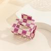 Versatile Checkered Square Claw Clip: High-End Sweet Hair Accessory for Women