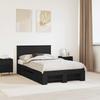 Bed Frame with Headboard Black 137 x 203 cm Engineered Wood