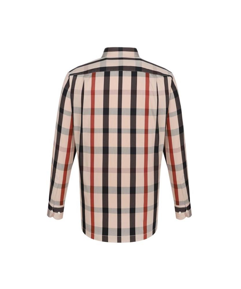 Dagseusyeocheu House Check Casual Shirt Slim Fit Beige_Dls3Shcl643I1