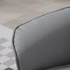 2-teiliges Sesselset Sessel mit Hocker Liegesessel mit Hocker, Höhenverstellbar, Verstellbare Rückenlehne, Hellgrau