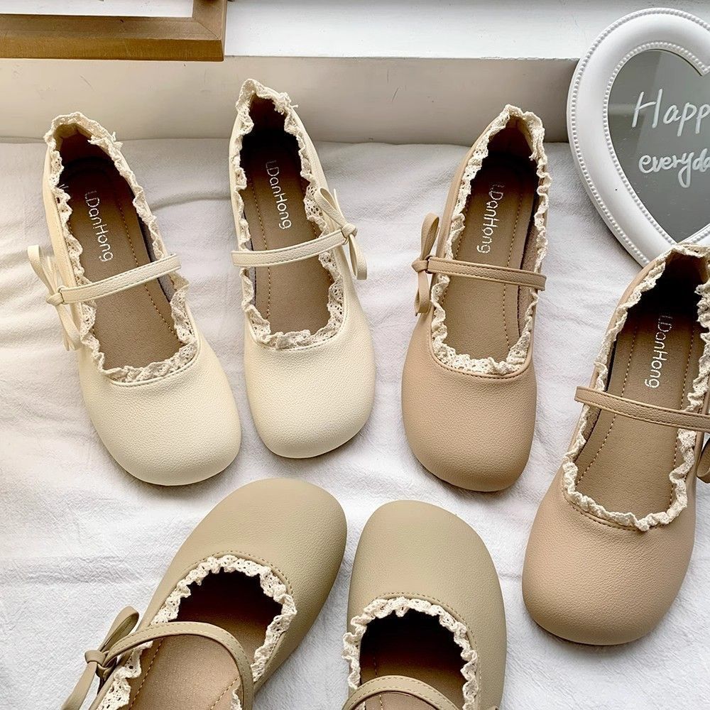 Mary Jane Schuhe Frühling und Sommer neu retro sanftes Temperament mit Rock dicker Absatz leichte Mündung einzelne Schuhe Damenschuhe