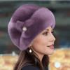 Fashionable High Top Faux Mink Plush Hat for Autumn and Winter