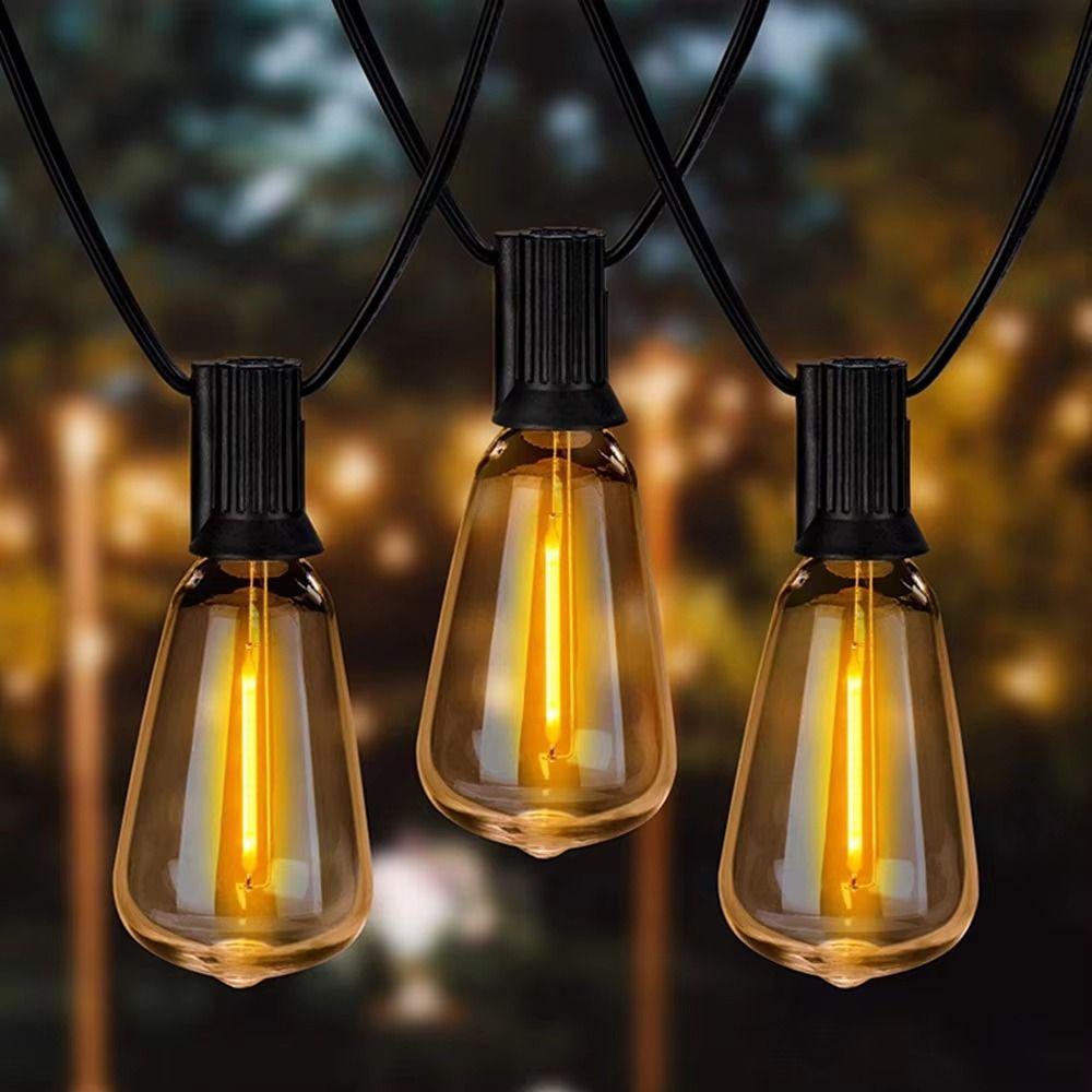 Dimmable LED Outdoor Patio Lights Shatterproof Halloween Outside Light  Party Supplies