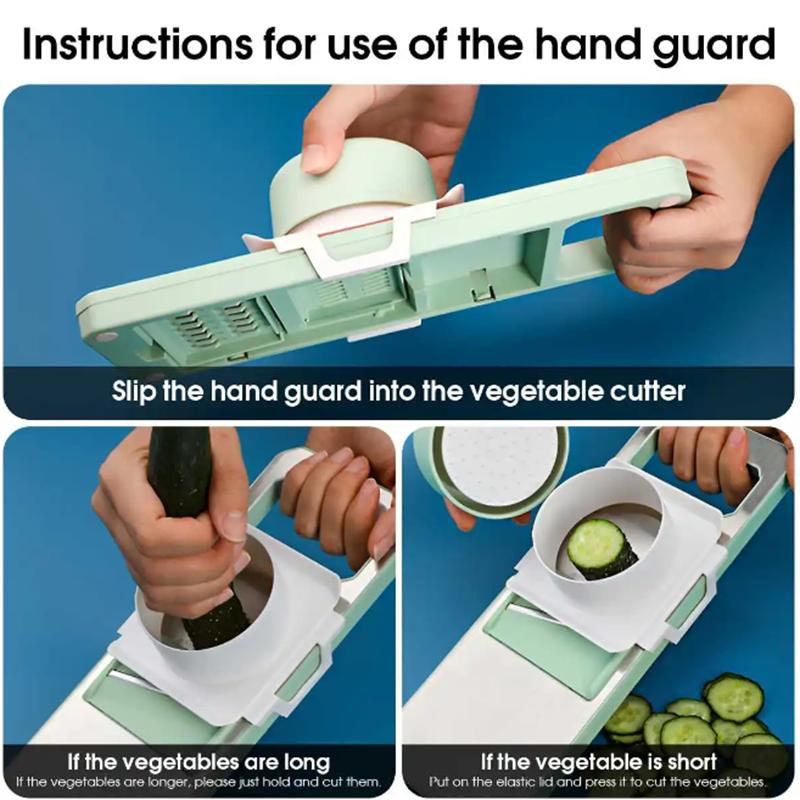 Manual Vegetable Slicer With Container Multifunctional Kitchen Cutter Food Choppers Stainless Steel Shredder Grater