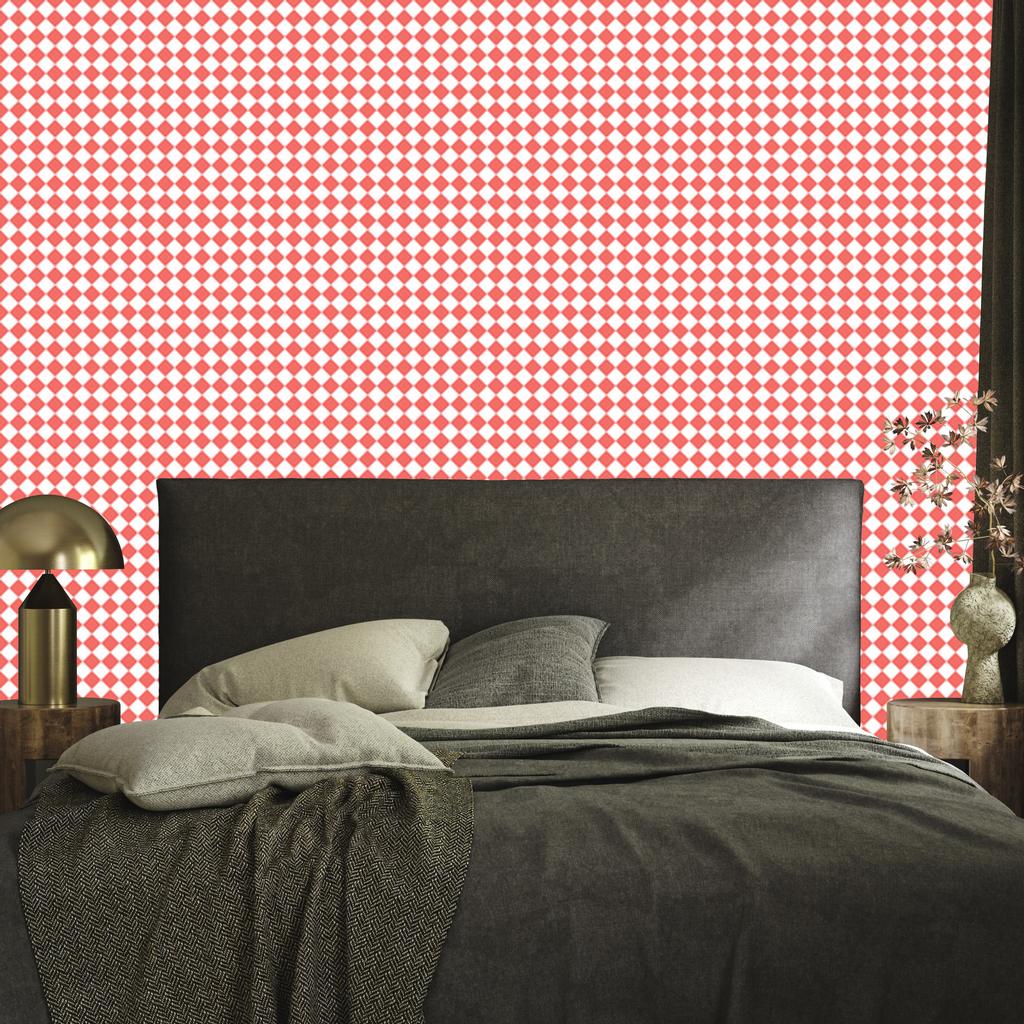 Wallpaper Geometric rhombuses coral, coral center 50x1000