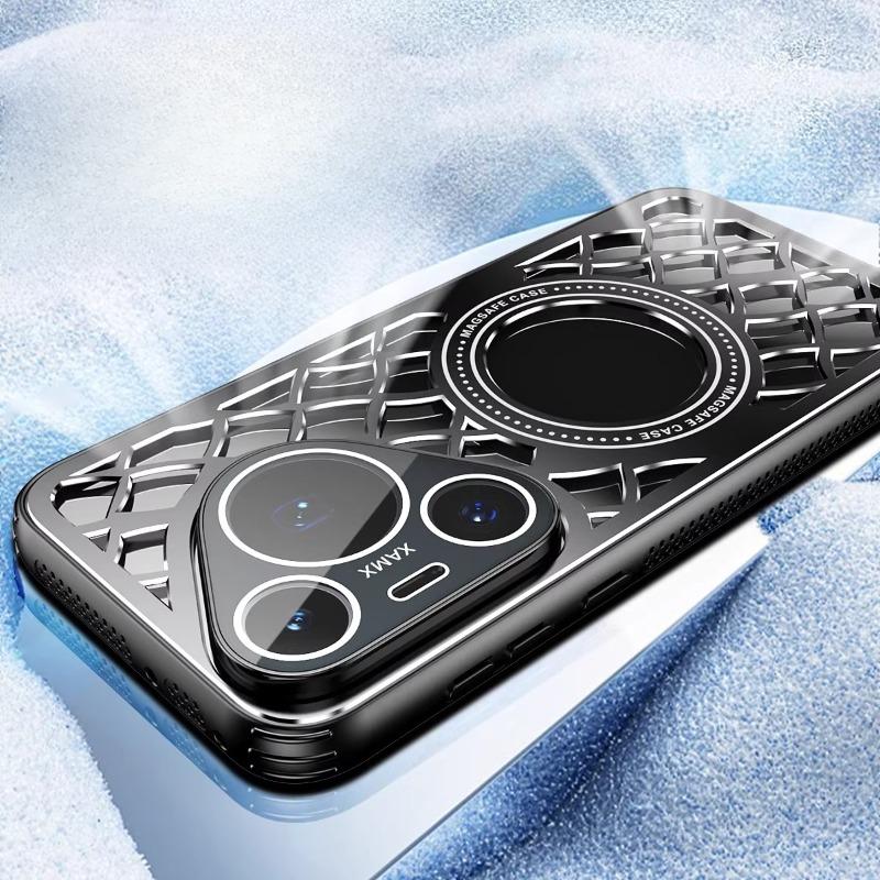 Aluminum Alloy Heat Dissipation Magnetic Ring Case For HUAWEI Pura 80Pro + 80 Ultra Magsafe Wireless Charging Shockproof Cover