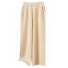 Women's Autumn/Winter Drapey High-Waisted Wide-Leg 100% Wool Knit Pants – Soft, Versatile, Casual, Floor-Length