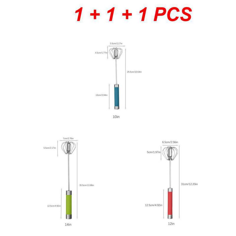 Kitchen Semi-Automatic Whisk Egg Beater Stainless Steel Manual Egg Beater and Cream Mixer Kitchen Mixer Egg Separator Tools