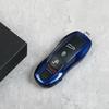 Car Key Case Gentian Blue Remote Control Fob Protective Shell For Porsche Macan Panamera Taycan Cayman Cayenne 911 718 Boxster