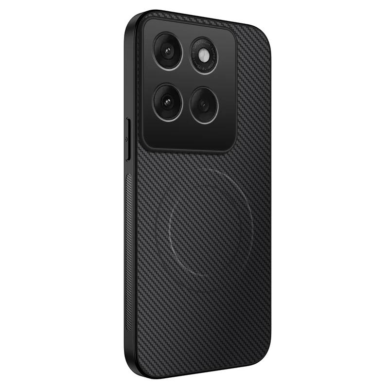 Anti-Drop Carbon Fiber Silicone Soft Phone Case For Motorola MOTO Edge 60 Fusion Pro 60S Magnetic Wireless Charging Cover Cases