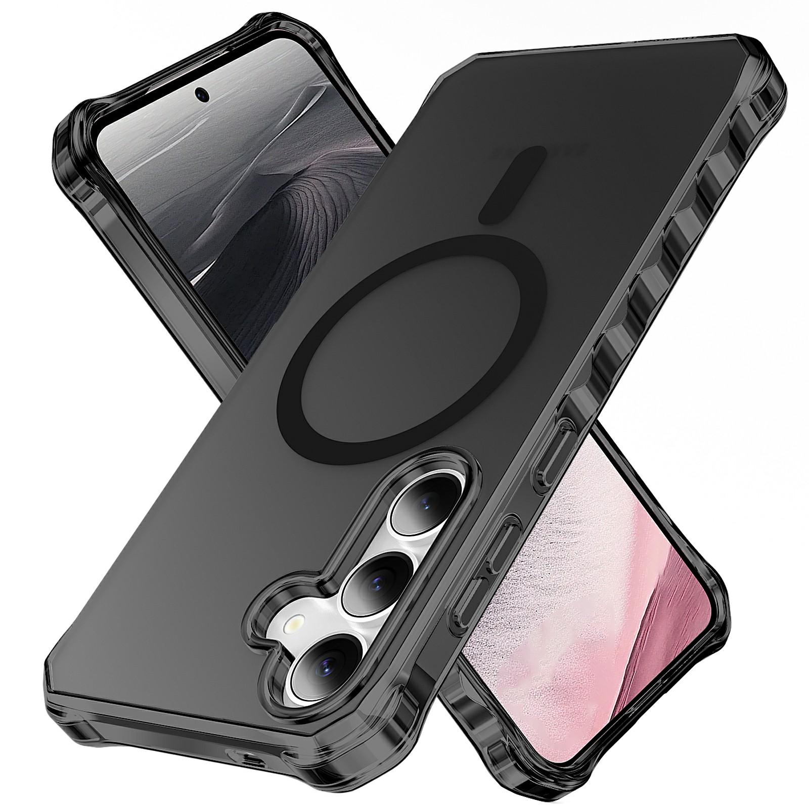 For Samsung Galaxy S26 Magnetic Case Small Wavy Edge PC + TPU Phone Cover