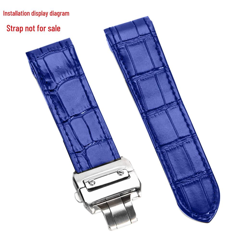 Fivela de Fecho Borboleta de Dupla Pressão para Cartier Santos/Santos100 - Fosca, 18/21mm