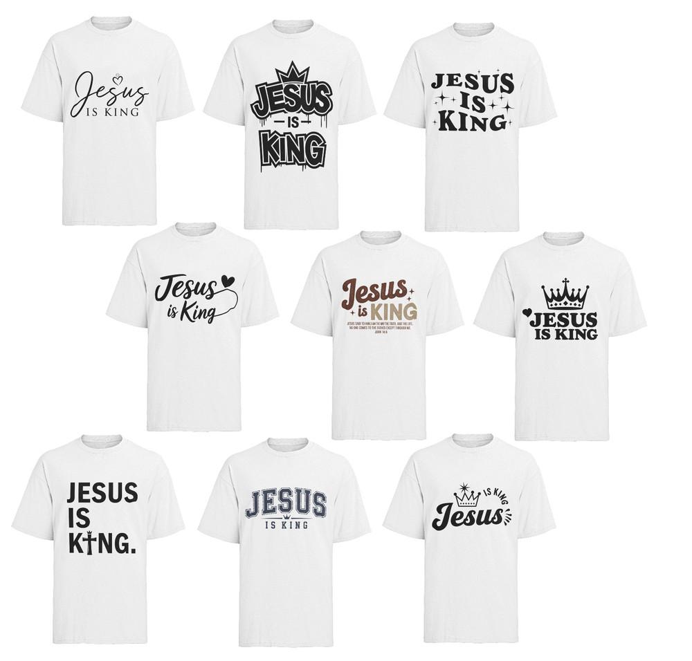 

Jesus is King Superman Faith God King Church Cotton Womens Oversized T Shirt S