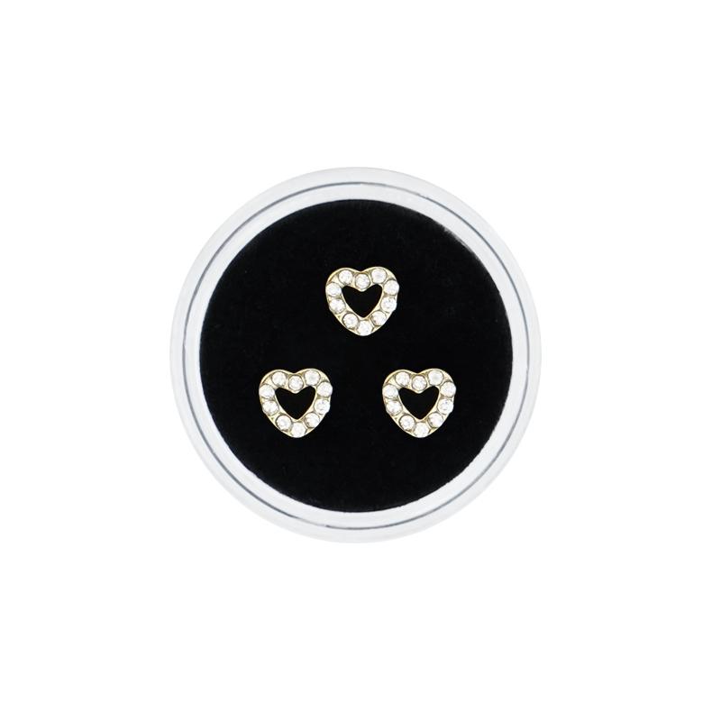 3Pcs/Box Heart Shape Oral Teeth Gems Modern Style Beauty Decoration Free Box Diamond Ornaments Dental Crystal Teeth Jewelry Gem