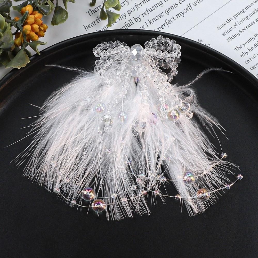 Fashion Crystal Beads 3D Feather Flower Patch Multi-layer Handmade Studded Patch Bowknot Crystal Patch DIY Crafts