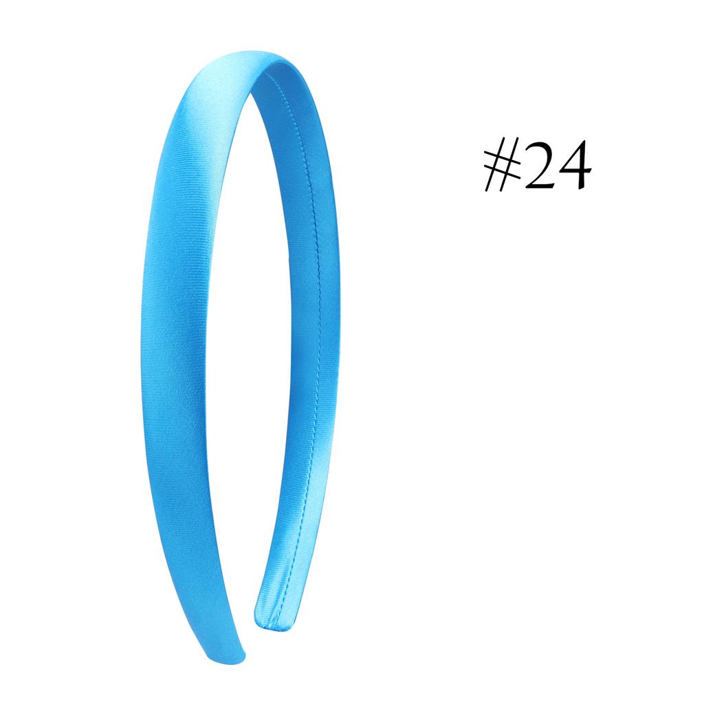 1,5 cm Einfache Stirnbänder Satin Bastelstirnband DIY Haarband Bunte Satinbezogene Stirnbänder für Mädchen Frauen