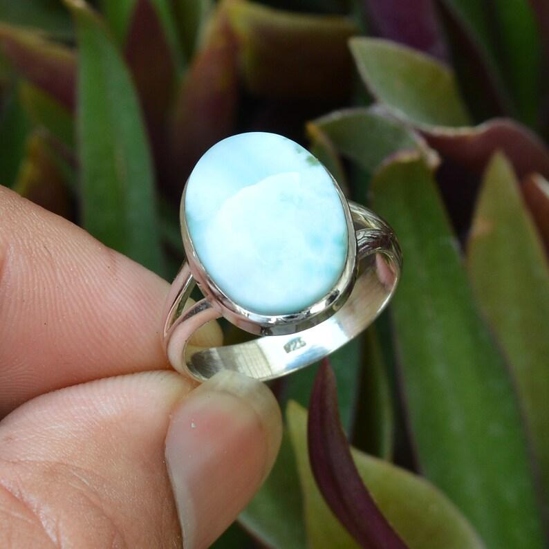 

Кольцо из натурального ларимара с овальным драгоценным камнем, серебряное кольцо 925 пробы, эффектное кольцо, женское кольцо, подарок унисекс, серебряные украшения-подвески, ювелирные изделия с камнями 12