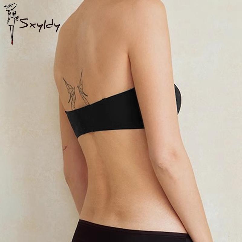 Front-closed Seamless Bra for Women Round Cup Non-Slip Push-up Bra Tube-top Manga Boobs Multi-way Wear